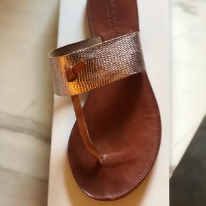 Joie Rose Gold and Tan Leather Sandal - Size 38